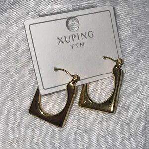 Ping Gold Square Hoop Earrings